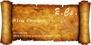 Ring Csongor névjegykártya
